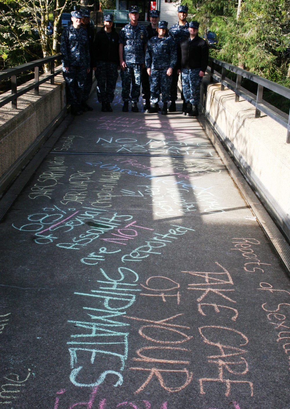 Chalking the Word on Sexual Assault Awareness and Prevention at Naval Hospital Bremerton