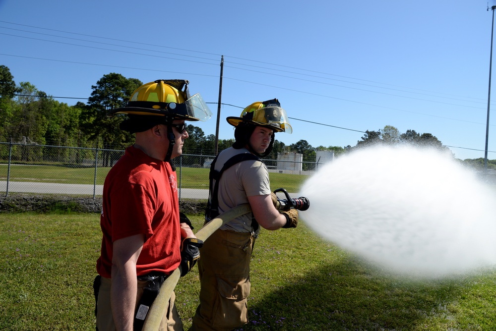 Air National Guard Fire Departments Train at 165th Airlift Wing Regional Fire Training Facility