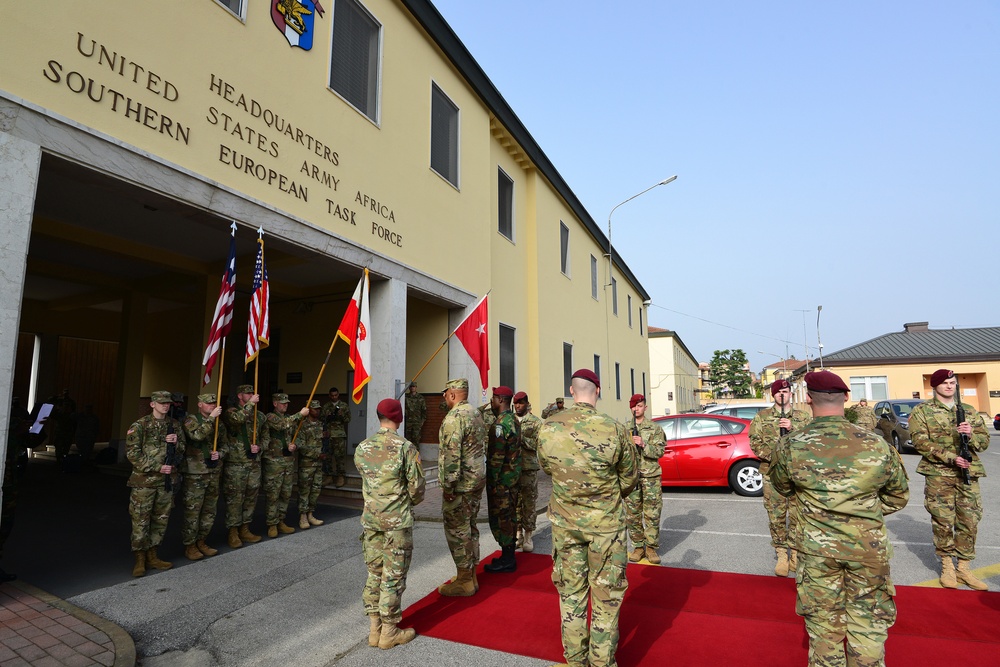 BG Daniel Dee Ziankahn Chief of Staff Armed Forces of Liberia visited Caserma Ederle, Vicenza, Italy