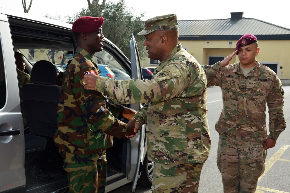 BG Daniel Dee Ziankahn Chief of Staff Armed Forces of Liberia visited Caserma Ederle, Vicenza, Italy