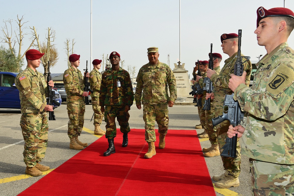 BG Daniel Dee Ziankahn Chief of Staff Armed Forces of Liberia visited Caserma Ederle, Vicenza, Italy