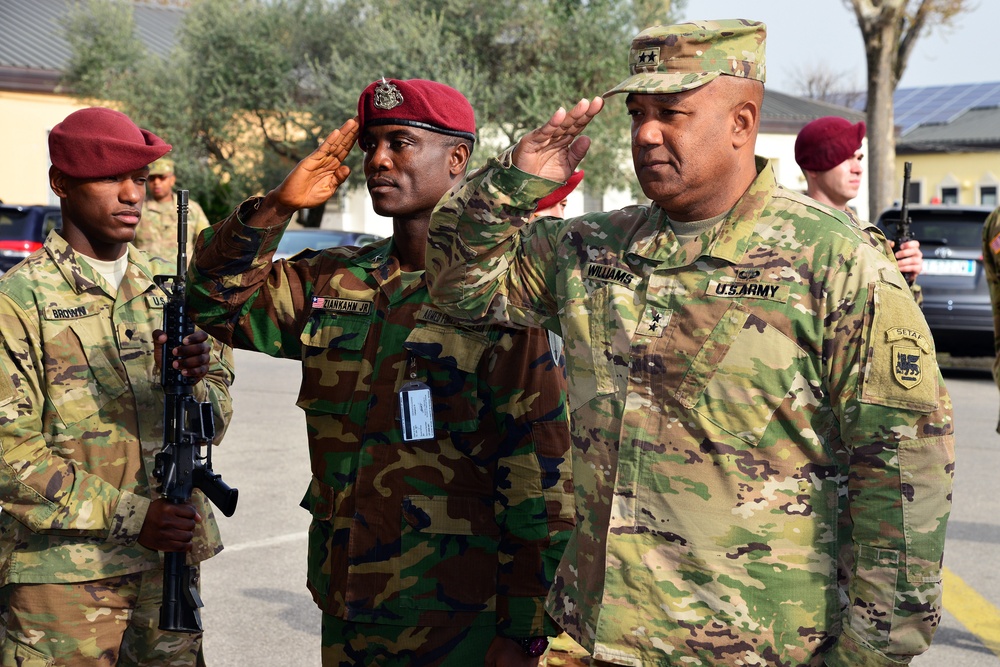 BG Daniel Dee Ziankahn Chief of Staff Armed Forces of Liberia visited Caserma Ederle, Vicenza, Italy