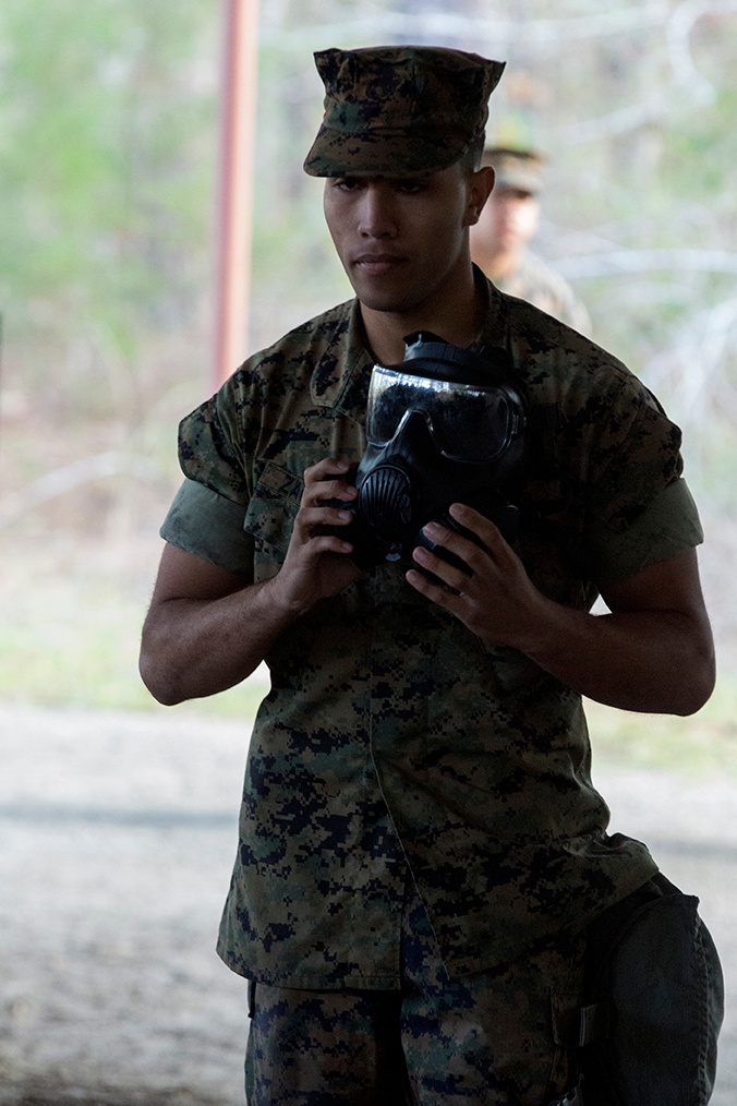 Marines complete annual gas chamber training