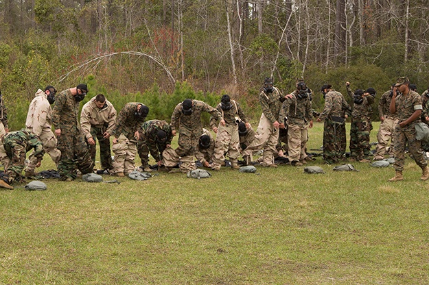 Marines complete annual gas chamber training