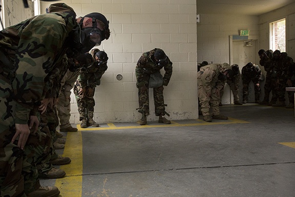 Marines complete annual gas chamber training