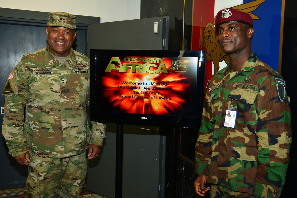 BG Daniel Dee Ziankahn Chief of Staff Armed Forces of Liberia visited Caserma Ederle, Vicenza, Italy