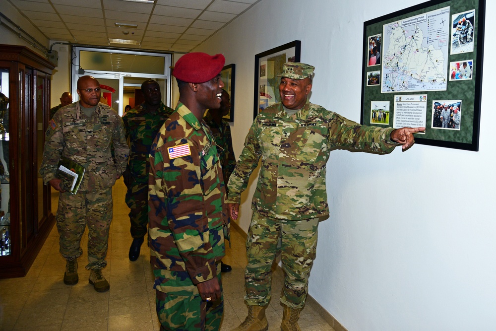 BG Daniel Dee Ziankahn Chief of Staff Armed Forces of Liberia visited Caserma Ederle, Vicenza, Italy