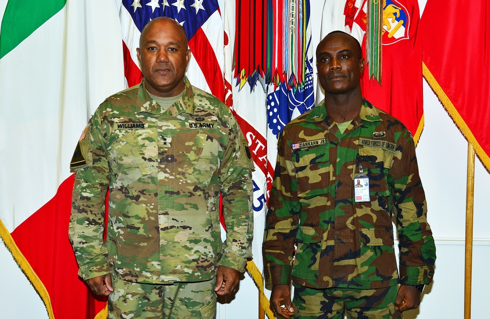 BG Daniel Dee Ziankahn Chief of Staff Armed Forces of Liberia visited Caserma Ederle, Vicenza, Italy