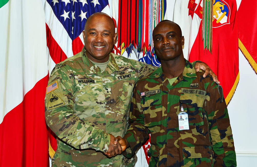 BG Daniel Dee Ziankahn Chief of Staff Armed Forces of Liberia visited Caserma Ederle, Vicenza, Italy