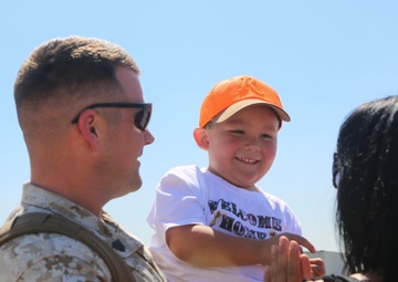 Service members with MWSS-372, VMM-363, MALS-16 return home