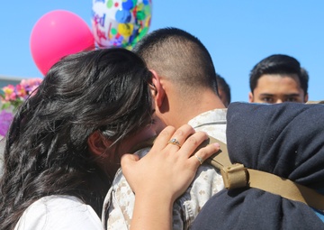 Service members with MWSS-372, VMM-363, MALS-16 return home