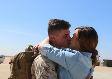 Service members with MWSS-372, VMM-363, MALS-16 return home