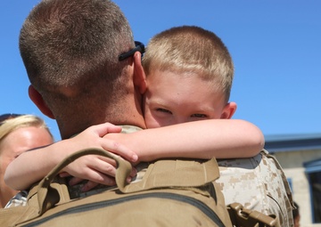 Service members with MWSS-372, VMM-363, MALS-16 return home