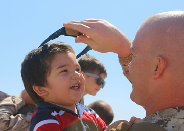 Service members with MWSS-372, VMM-363, MALS-16 return home