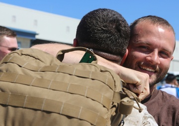 Service members with MWSS-372, VMM-363, MALS-16 return home