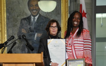 Mayor’s Office recognizes DC National Guard's first female Purple Heart recipient