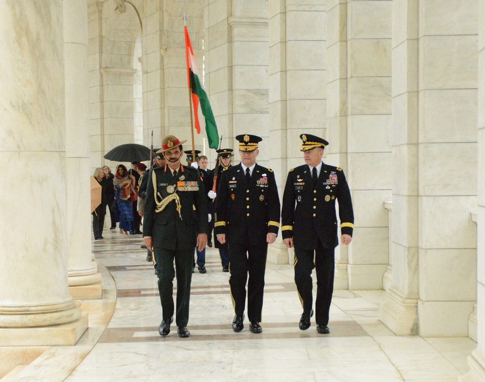 Indian Army general pays tribute at Arlington National Cemetery