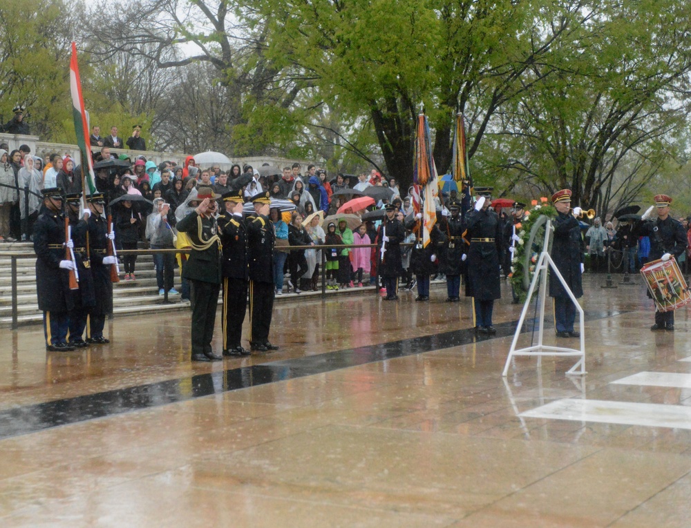 Indian Army general pays tribute at Arlington National Cemetery