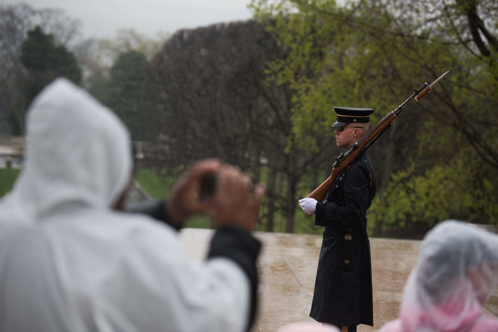 Inclimate Weather at the Tomb of the Unknown Soldier