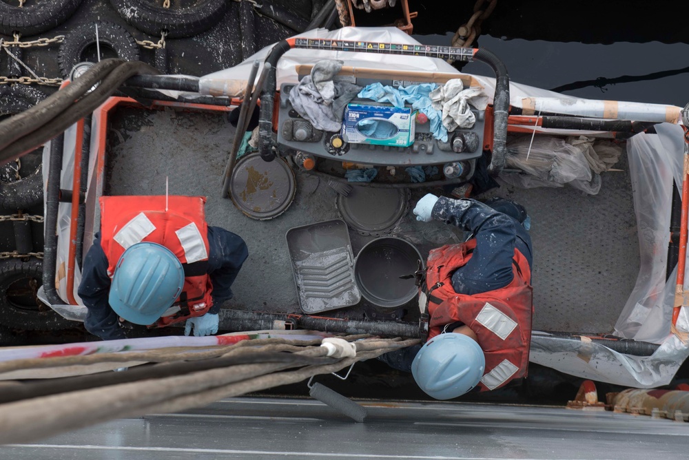 Preservation maintenance aboard USS Bonhomme Richard