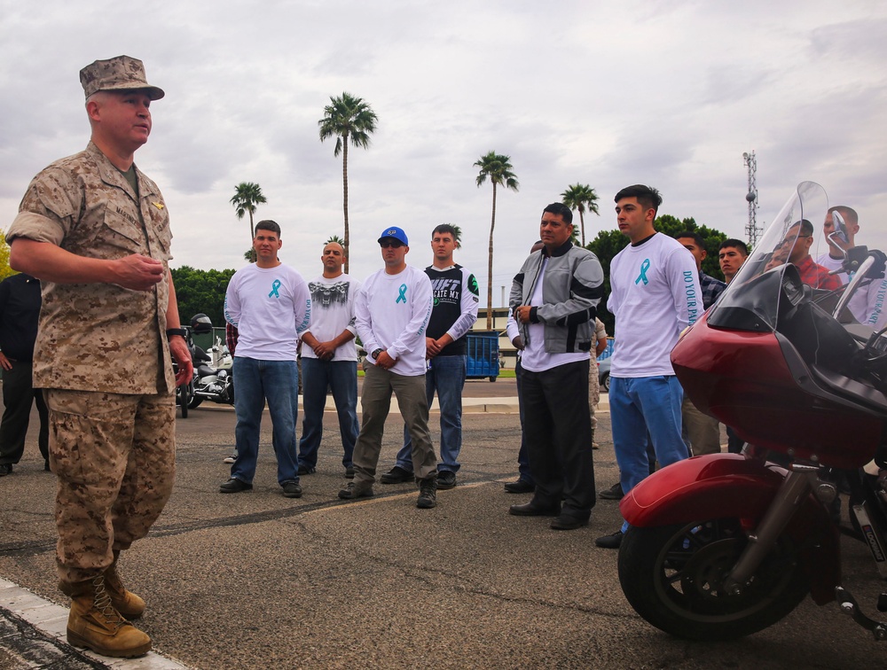 MCAS Yuma Supports Motorcycle Ride for Sexual Assault Awareness Month