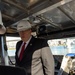 DSD tours the wheelhouse before the DARPA christening ceremony.