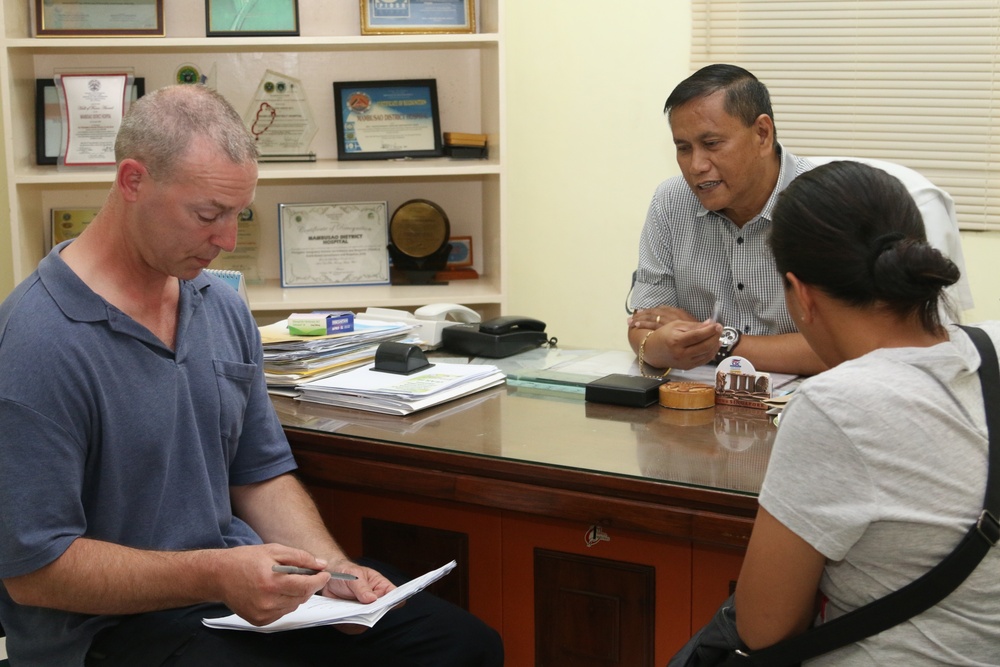 CJCMOTF Civil Affairs teams visit Mambusao Hospital during Balikatan 2016