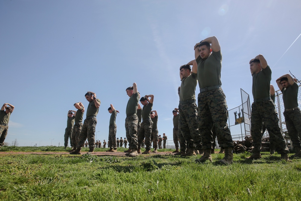 BSRF Marines evaluate fitness during Spartan Elite competition