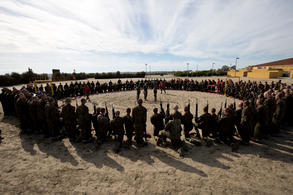 C Co Fights with Pugil Sticks