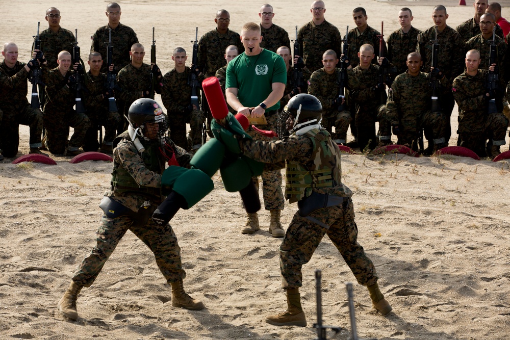 C Co Fights with Pugil Sticks