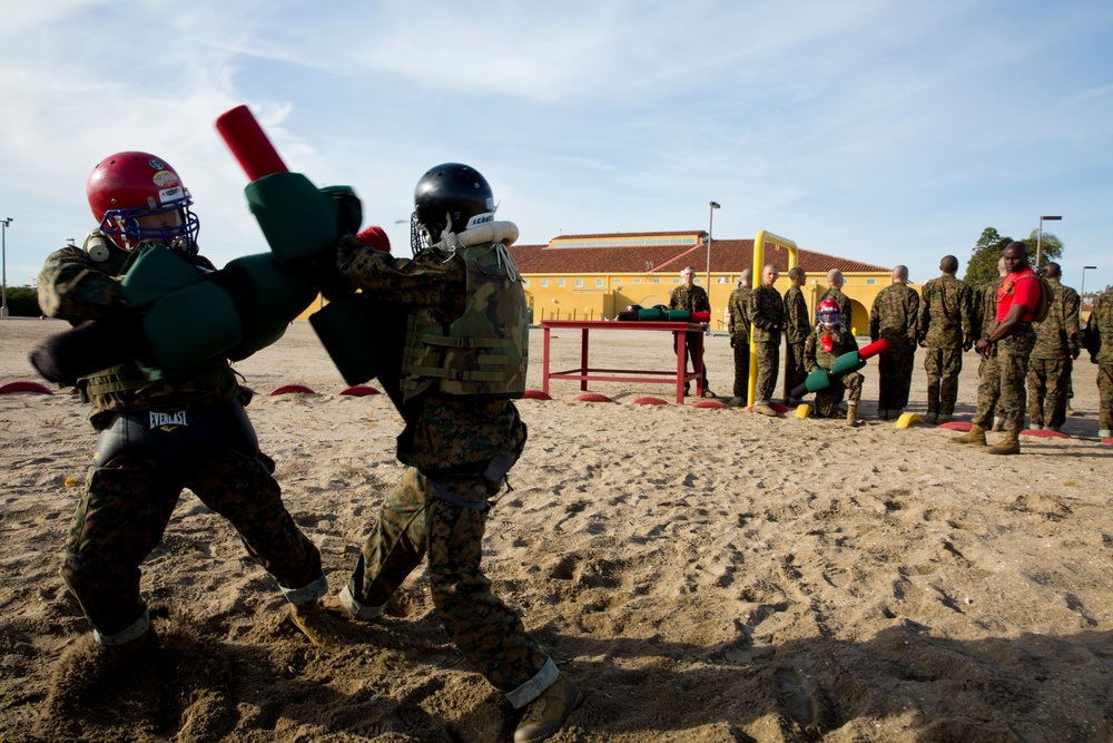 C Co Fights with Pugil Sticks