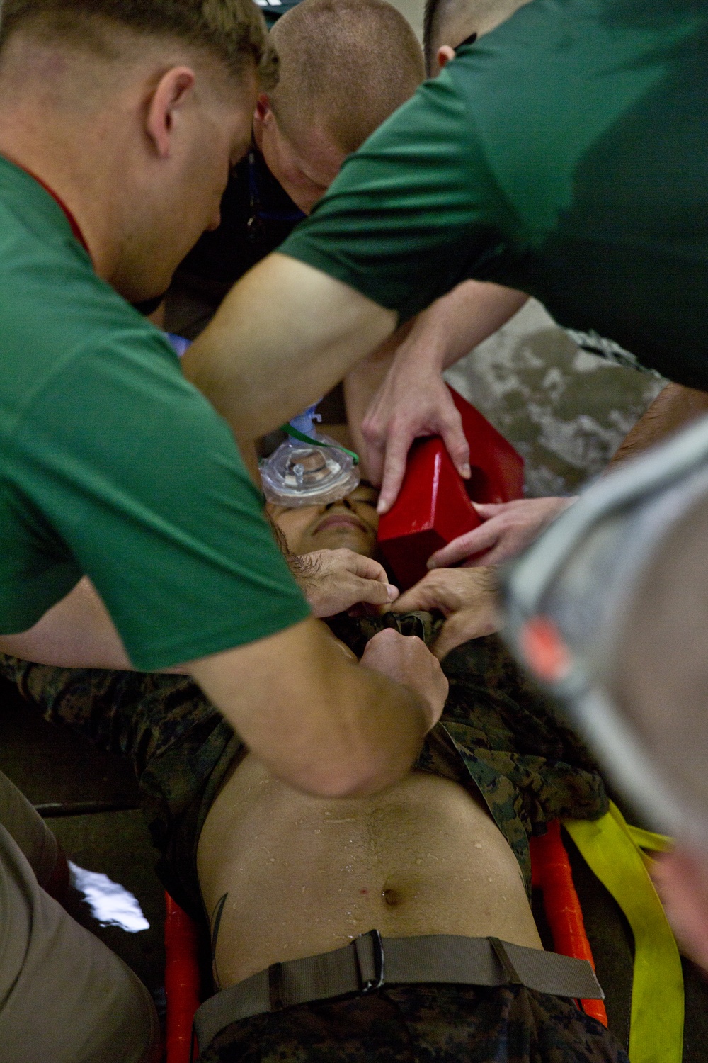 G Co Learns Water Survival Techniques