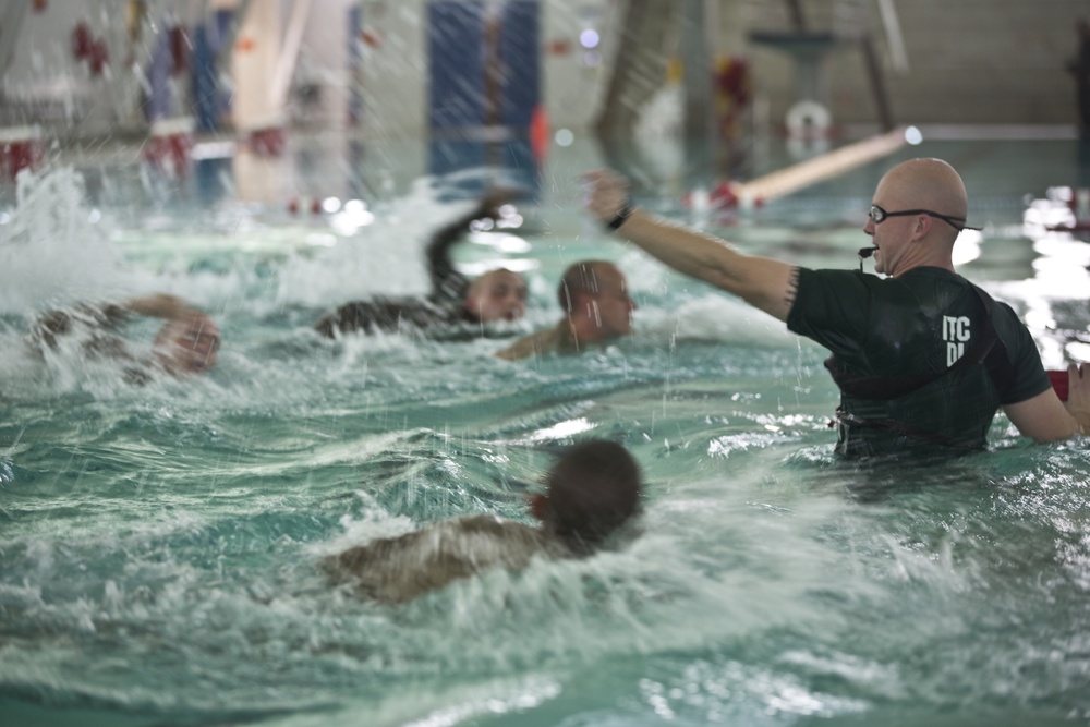 G Co Learns Water Survival Techniques