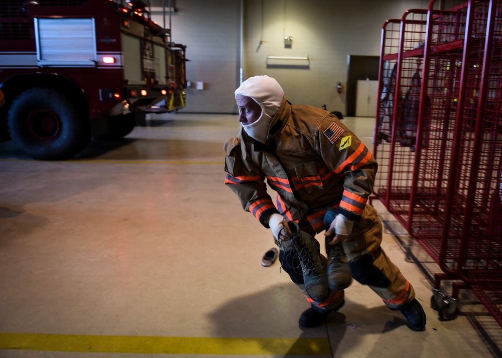 Dusk or dawn, fire commandos train on