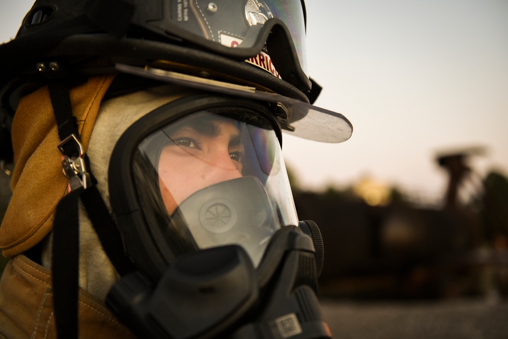Dusk or dawn, fire commandos train on