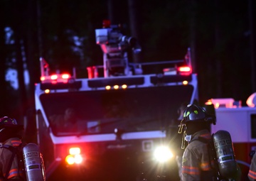 Dusk or dawn, fire commandos train on