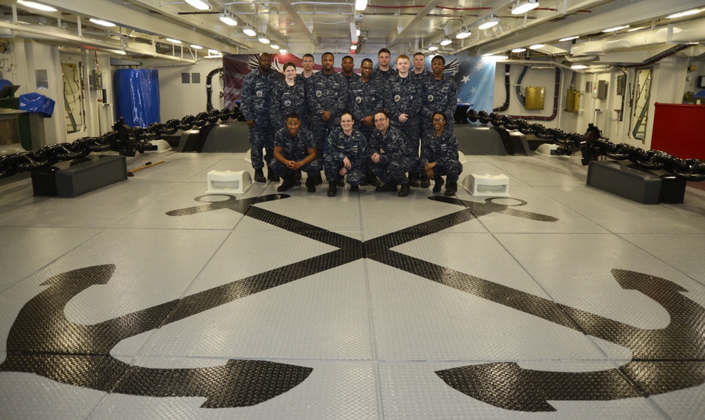 Deck department Paints and Personalizes its Forecastle