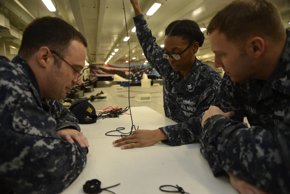 Ship Sponsor Tours CVN 78's Forecastle