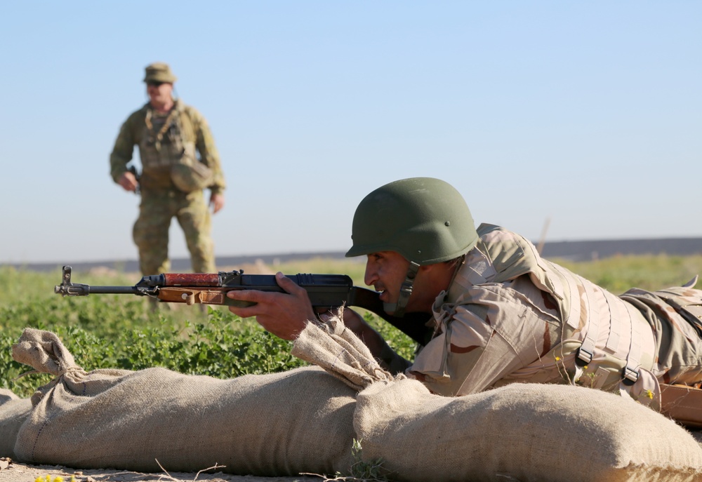 Security Battalion, Nineveh Operations Command conducts live fire bounding exercise