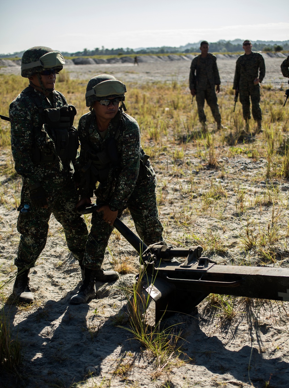 U.S. and Philippine Marines Perform Artillery Drills at Crow Valley