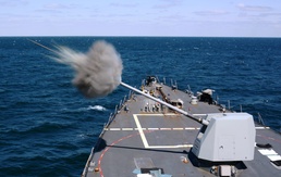 Mason Fires MK 45 - 5 -inch gun During NSFS