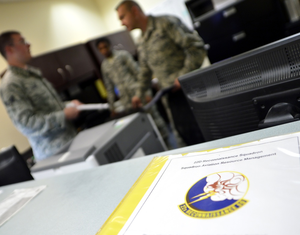 Command chief spends a day with 22nd RS Airmen