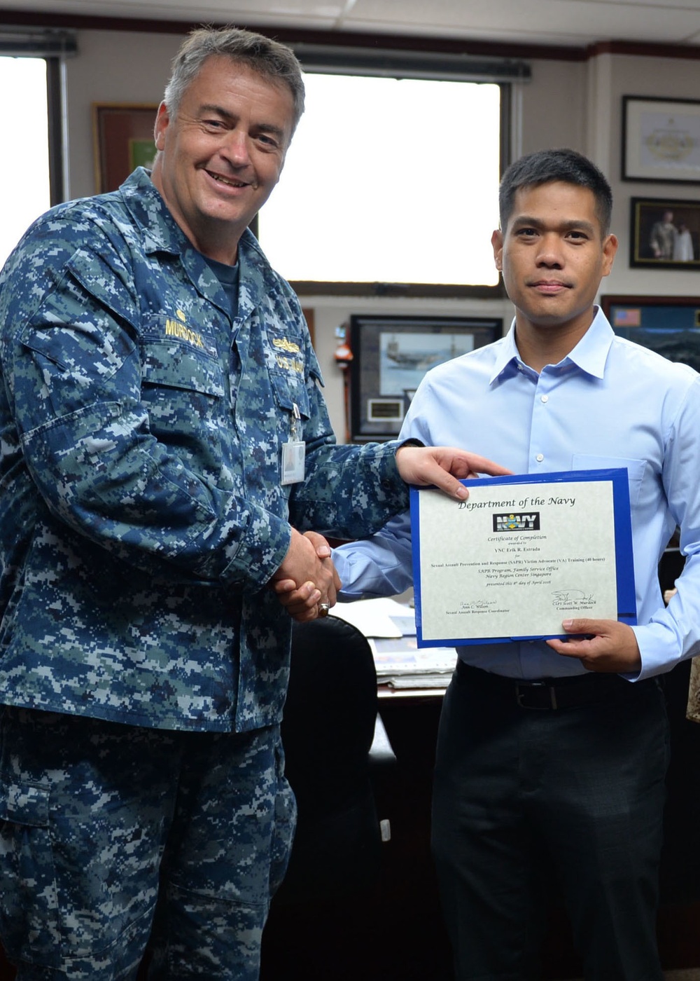 Navy Region Singapore trains new Victim Advocates