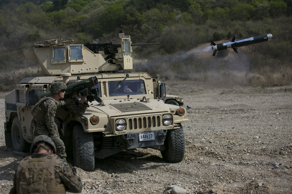 Marines fire Javelin Missile during Anti-Armor Drills