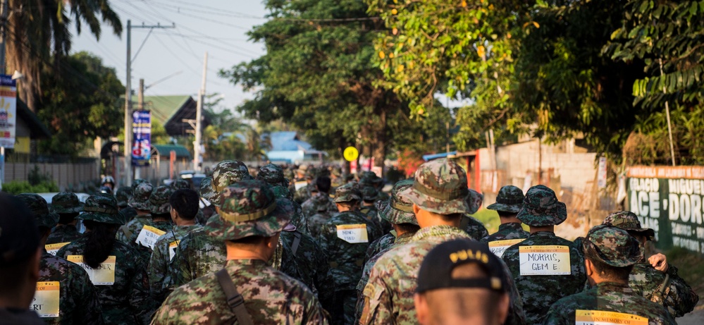 U.S. and Philippine service member’s participle in the 2nd annual Capas Freedom March