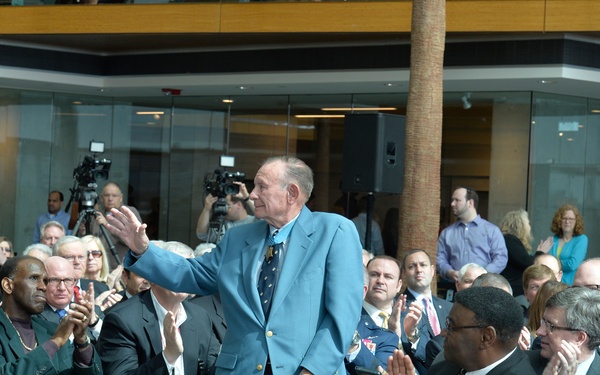 Korean War MOH Recipient Applauded at Navy Ceremony in Detroit