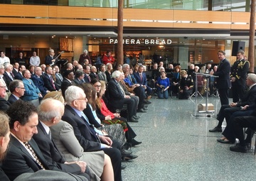 Sen. Gary Peters Honors Sen. Carl M. Levin at Detroit Navy Ceremony