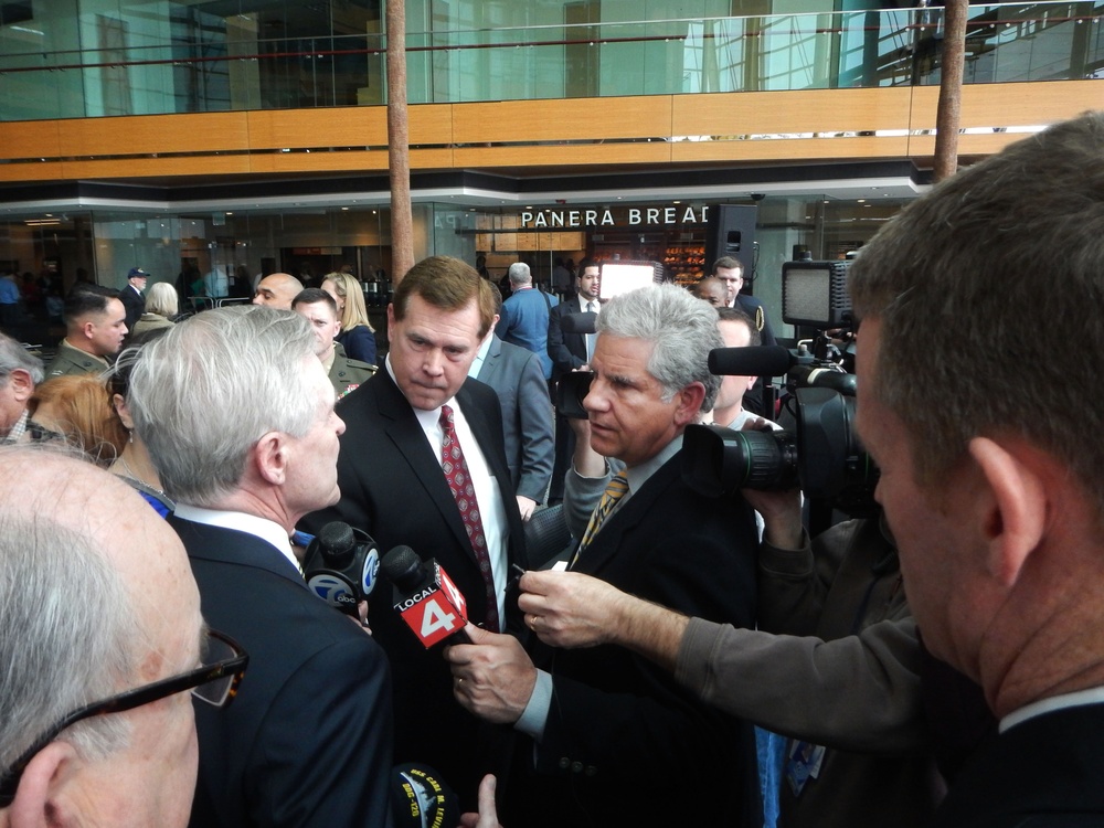 Secretary Mabus Meets with Detroit Media After Ceremony
