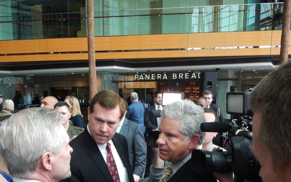 Secretary Mabus Meets with Detroit Media After Ceremony