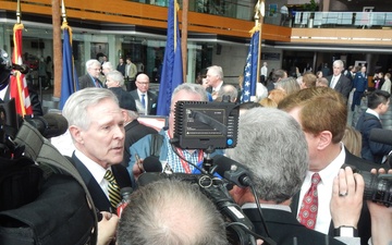 Secretary Mabus Meets with Detroit Media After Ceremony